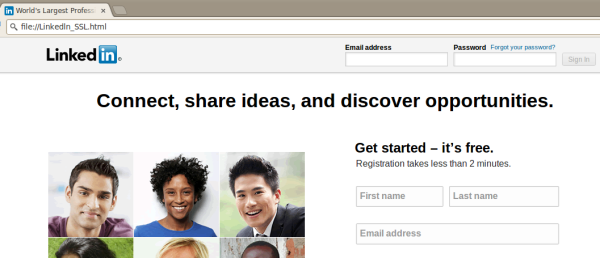 LinkedIn Phishing email