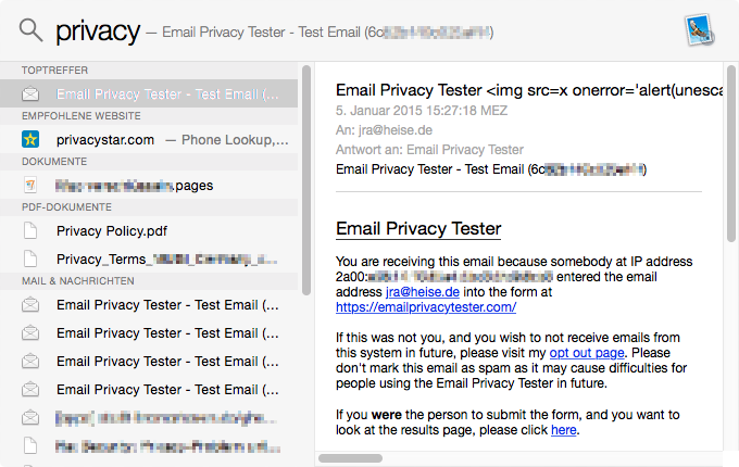 Apple Mail Privacy Issue