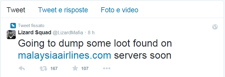 malaysian airlines website hacked